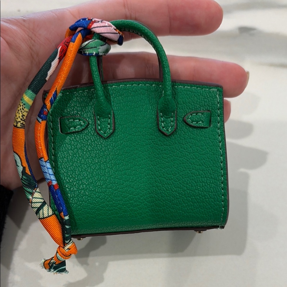 Mini Green and Orange Handbag - Picture 2 of 2
